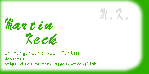 martin keck business card